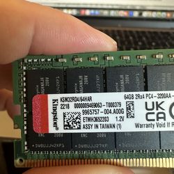 Kingston DDR4 64GB ecc 3200 server RAM