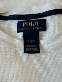 Polo White Waffle Long sleeve