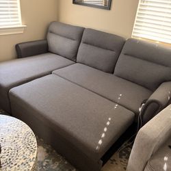 Sleeper Sofa With Reversible Chaise 