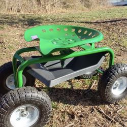 Rolling Work Seat With Tool Tray- NEW- Great Fathers Day gift