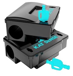 Kat Sense Rat Bait Station Traps, Reusable Humane Rodent Box