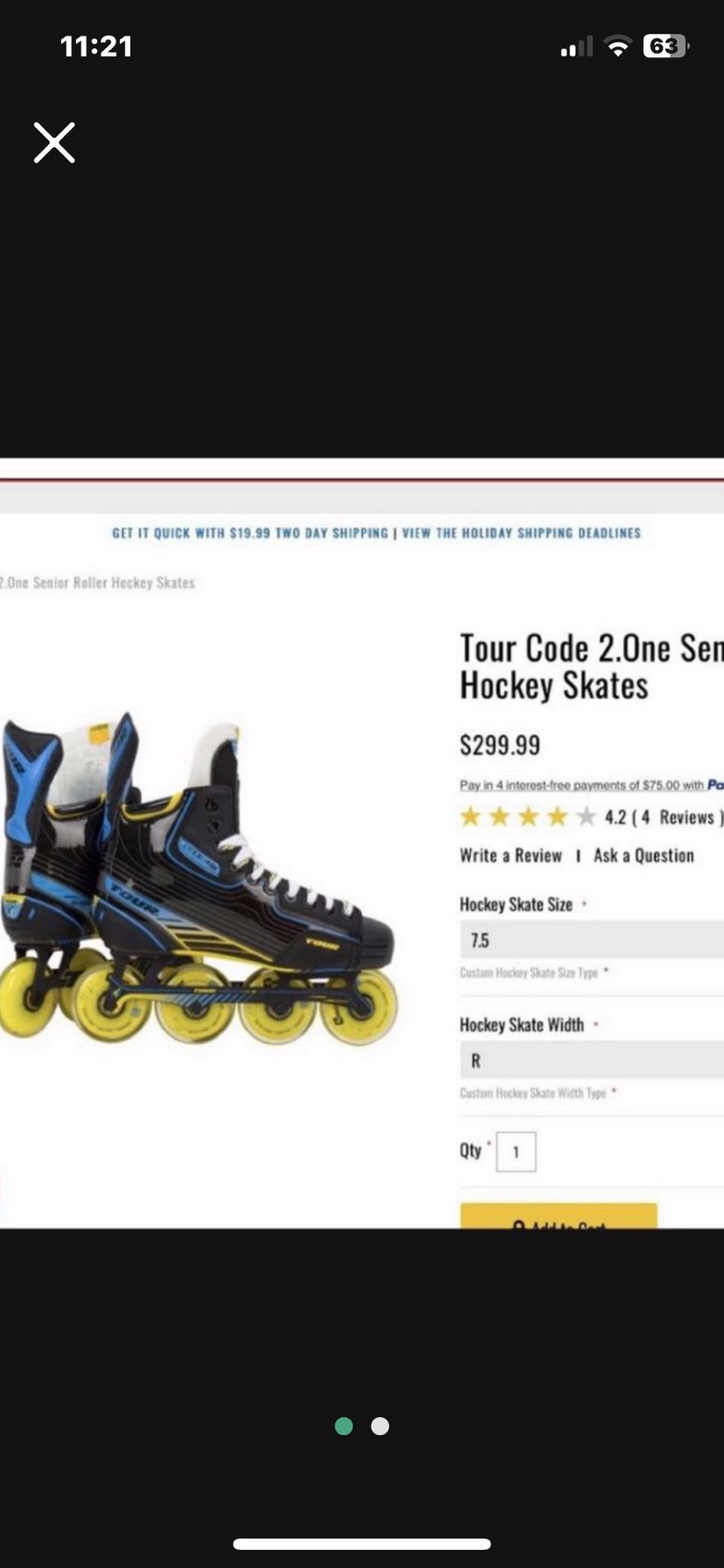 Paid Around 300 Sell For 200 OBO Size 7 Inline Skates Tour Code Roller Hockey Skates for Sale