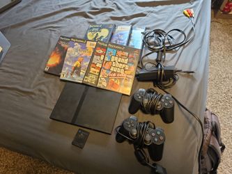PS2 Slim with 7 RPG games Grand Theft Auto Final Fantasy Kingdom Hearts
