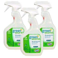 Green Works Bathroom Cleaner, 24oz Spray Bottle Remove Tough Stain Pack of 3. .