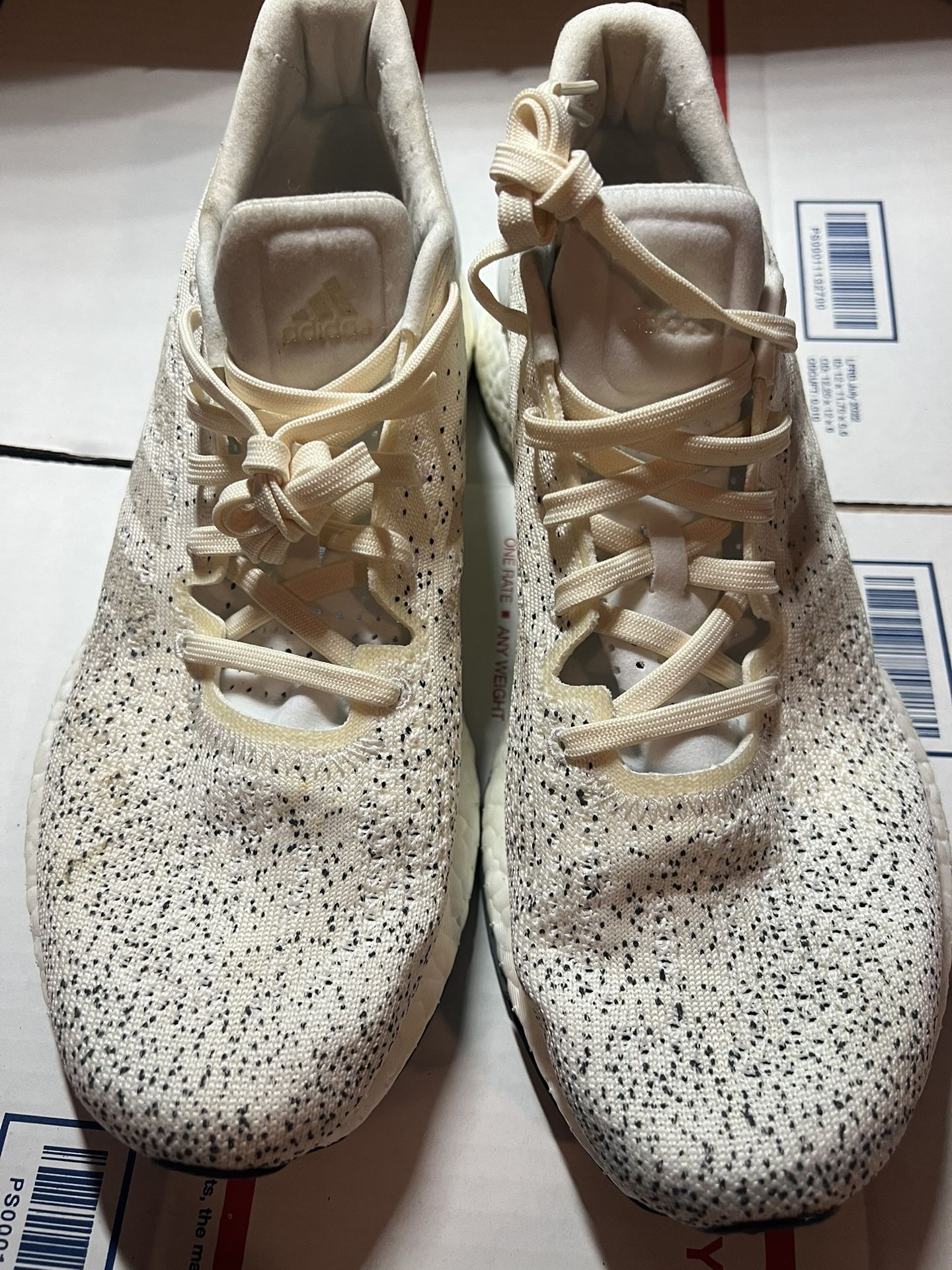 New Adidas PureBoost DPR Raw White Grey Womens Sneakers Size 9.5