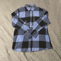 American Rag Blue and Black Plaid Men's Shirt