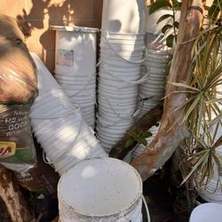 White 5 Gallon Buckets w/o lids