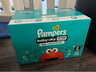 Pampers Diapers - Baby Dry - Size 2, 112 Count, Absorbent Disposable Infant Diaper
