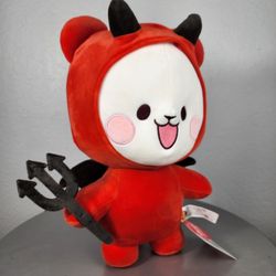 16" Milk Mocha Bear In Red Devil Costume Plush