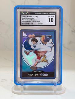 Dodgers Luffy DON!! Card - 2026 Dodgers x One Piece Night - CGC 10 Gem Mint