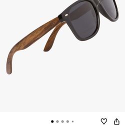 Brand new Woodies BLACK sunglasses With Wooden Arms