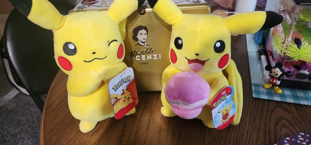 Stuffed Pikachu X2