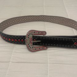 Size 34 Bling Leather Belt Rock Revival 