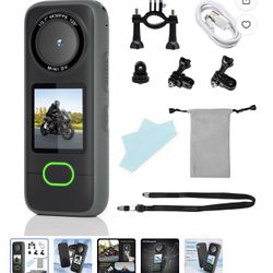 4K 30FPS Mini Sport Camera, 20MP CMOS Sensor 125° Wide Angle IPX6 Waterproof WiFi Vlog Camera Built-in 16GB