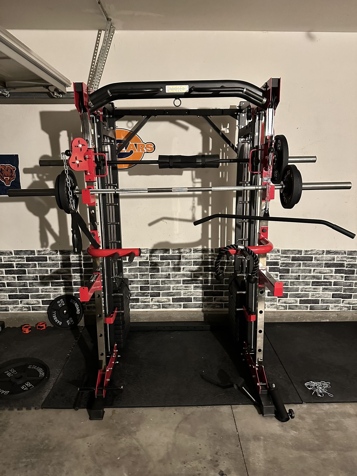 Smith Machine 200 | Adjustable Bench | 245lb Cast Iron Olympic Weights | 7ft Olympic Bar | Fitness | Gym Equipment | FREE DELIVERY/INSTALLATION 🚚 🛠️