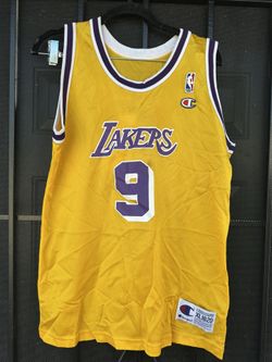 Vintage Champion Los Angeles Lakers Nick Van Exel #9 basketball jersey XL 18-20
