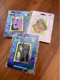 Disney Royal Stamp Wave 3 - Maleficent, Ursula, Moana Jumbo Pins LE400
