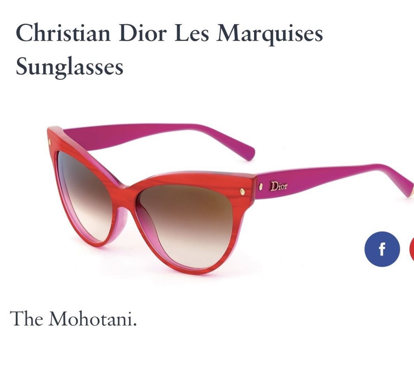 Christian Dior Les Marquises Sunglasses