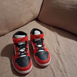 Puma Rebound Layup Hi-Tops Speckle Basketball Shoes Boy 1C