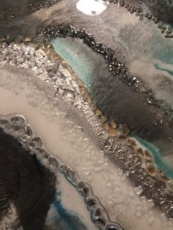 Wall artwork canvas resin original bling painting