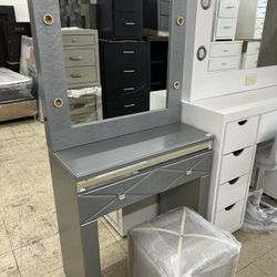  New Grey Vanity With Stool