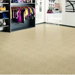 (1080sqft ) Armstrong Flooring Civic Square VCT 12 in. x 12 in. Stone Tan Glue Down Commercial Vinyl