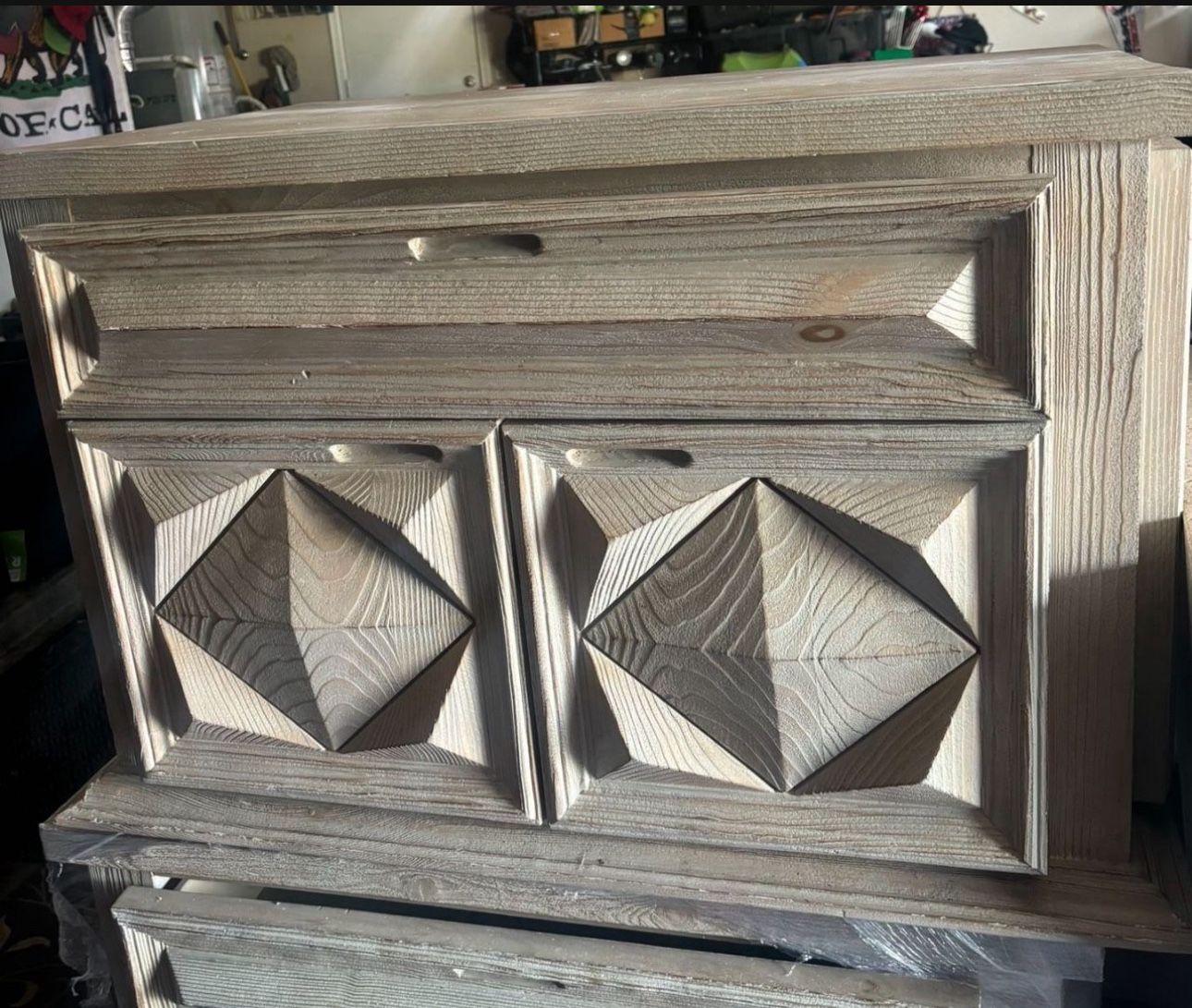 2 Cabinets - Beige Distressed Price is for both!