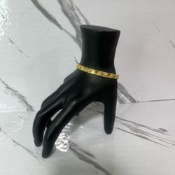14k Yellow Gold Nugget Bracelet