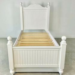 WHITE TWIN BED