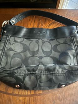 Classic Black Coach Canvas bag