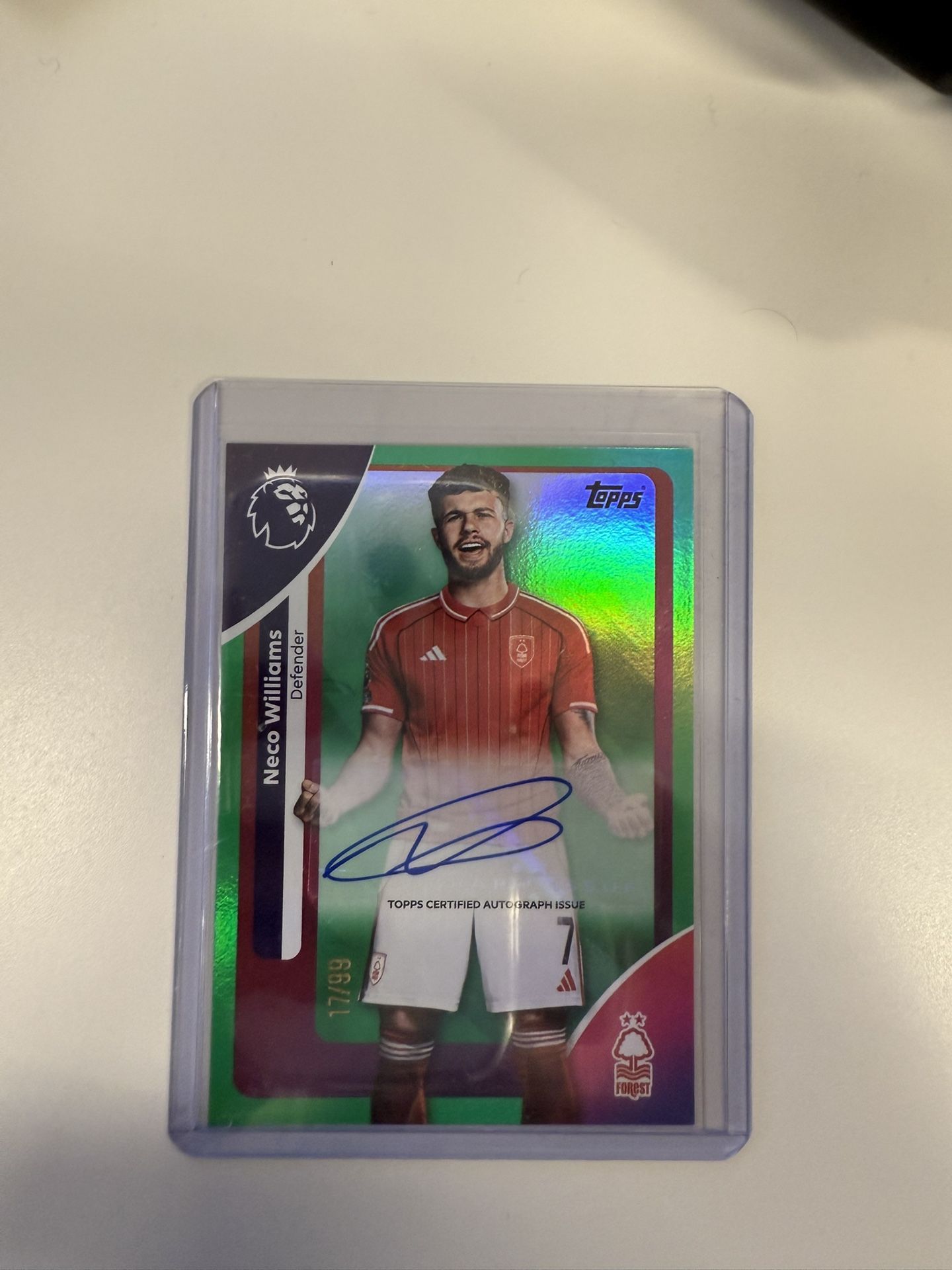 NECO WILLIAMS TOPPS AUTO 17/99 