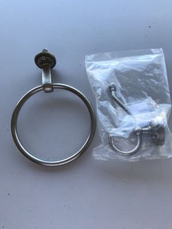 Towel ring and robe hook