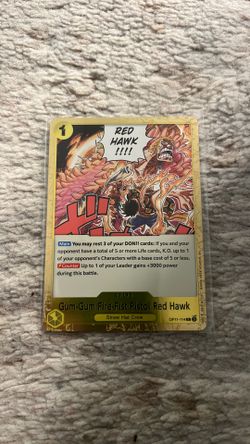 Gum Gum Fire Fist Pistol Red Hawk One Piece Card