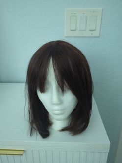 Synthetic red brown wig $7