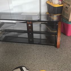 Glass, 3 Shelf TV Stand