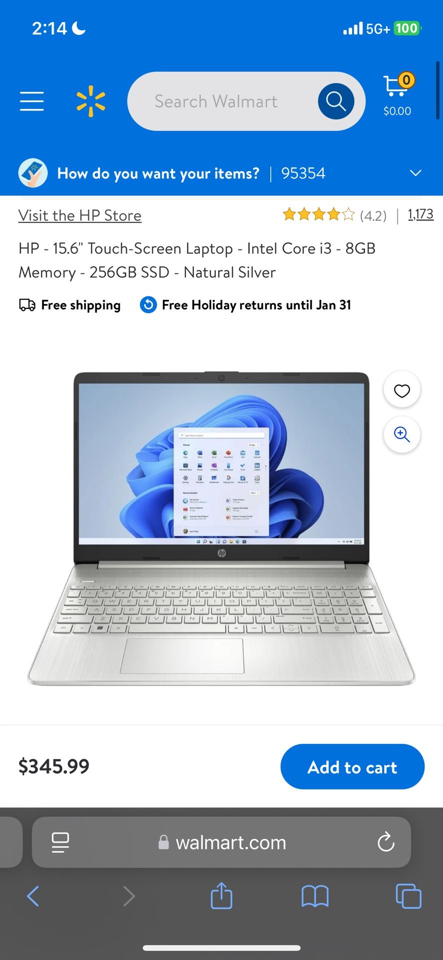 HP - 15.6" Touch-Screen Laptop - Intel Core i3 - 8GB Memory - 256GB SSD - Natural Silver