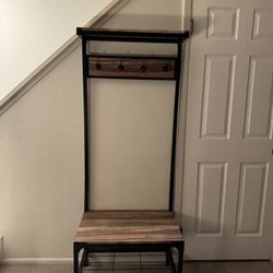 Hall Tree/ Entry Way Coat And Shoe Rack