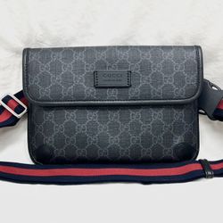 Unisex Gucci GG small black belt bag 598113 K5RLN 1095 