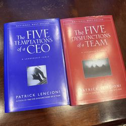 Patrick Lencioni Leadership Books Lot Five Dysfunctions & Five Temptations CEO