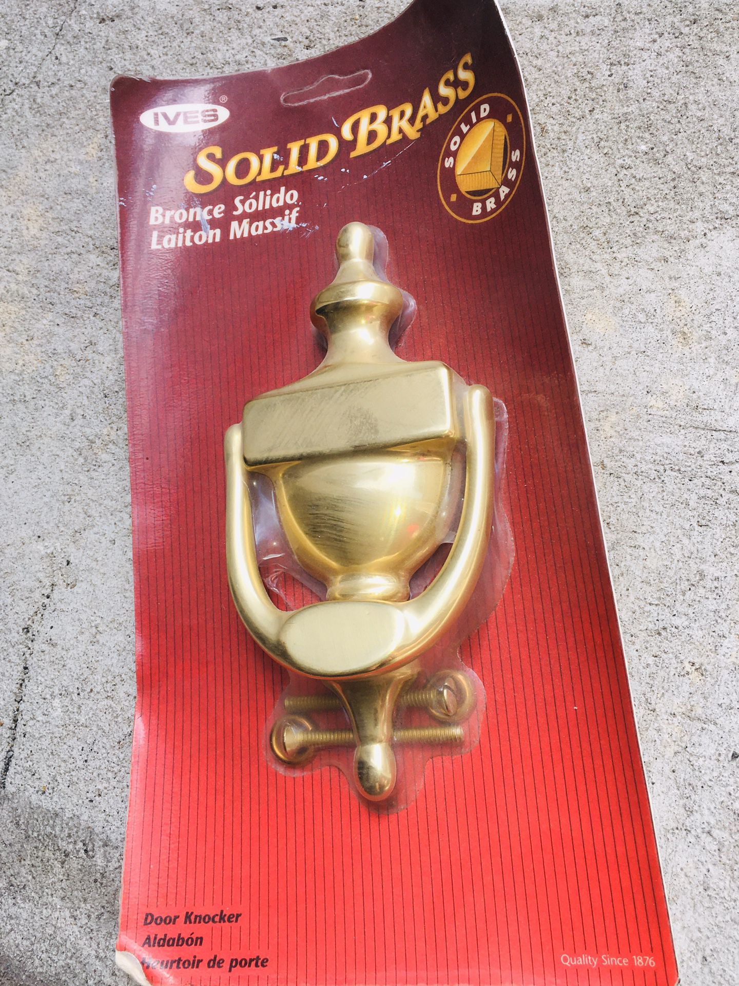 New Solid Brass Tarnish Free Door Knocker
