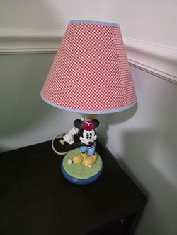 Vintage Mickey Baseball Lamp