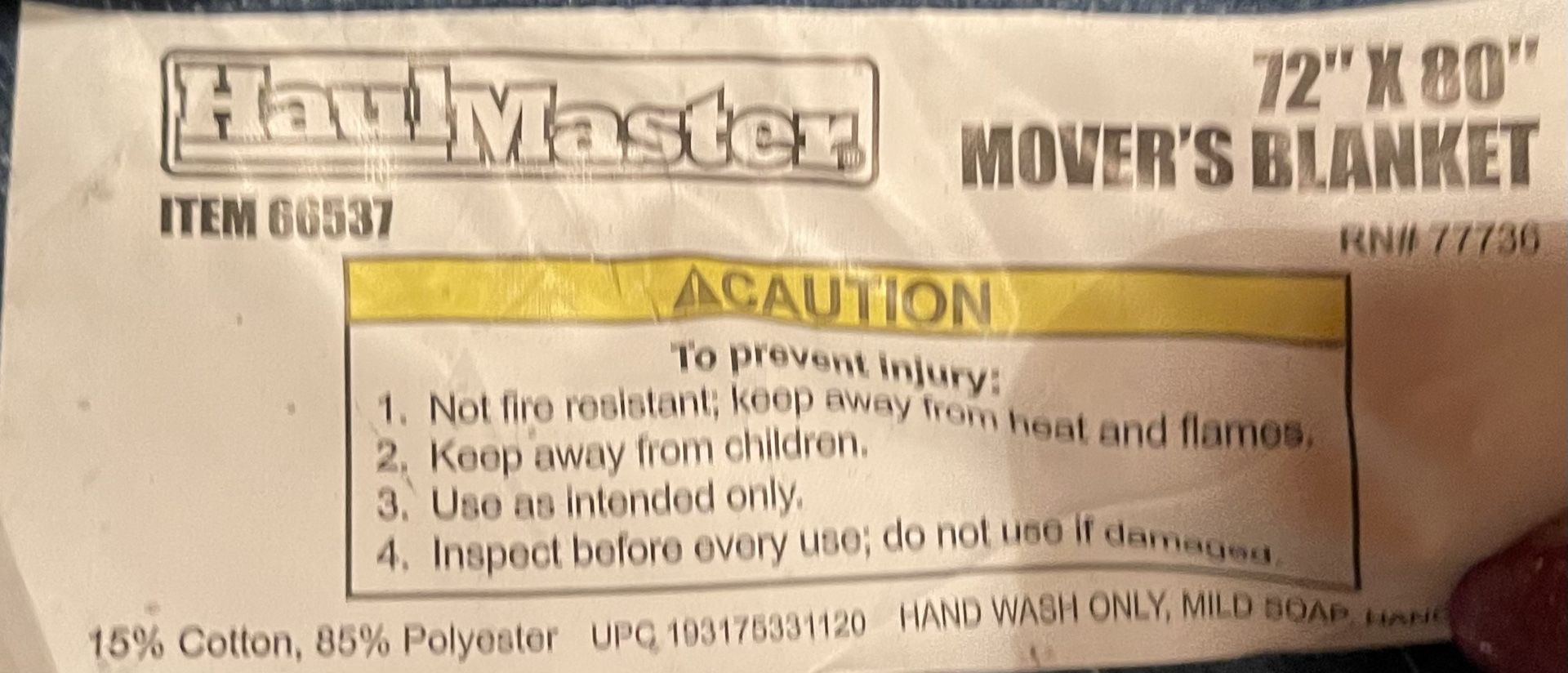 Master, Moving Blankets 72 X 80
