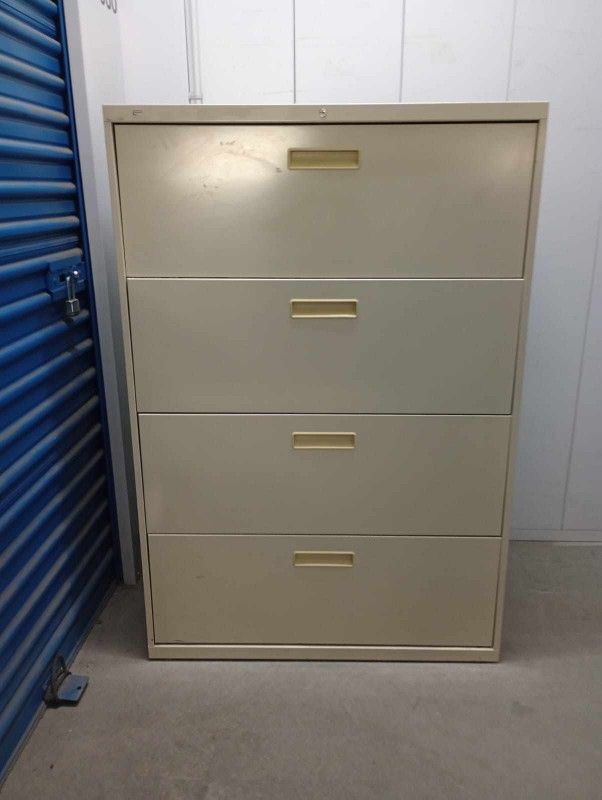 Solid Metal File Cabinet With Key For Legal Or Letter Size Paper
