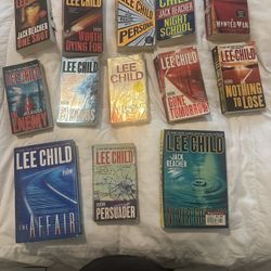 13 Books Author, Lee Childs, Paperback And Text Books $60 For All Books