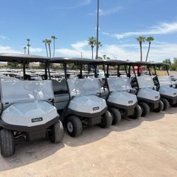 Wholesale Fleet Special 2023 Gray Club Car Tempo Golf Carts Running with Lead Acid Batteries