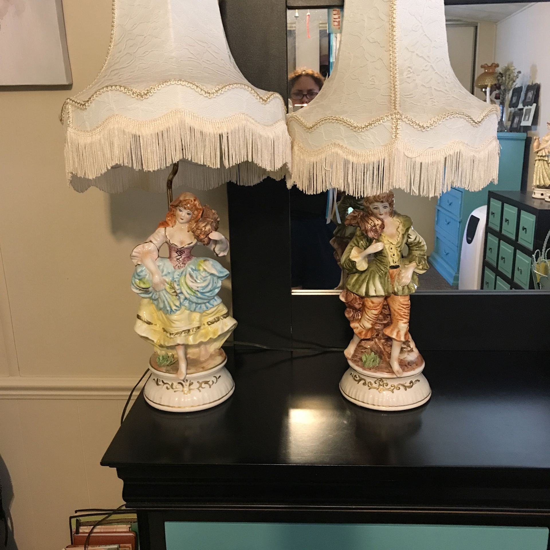 Two Antique Lamps From Italian