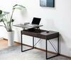 NEW!! 47" Dark Wood Lift Desk W/ Hidden Storage & Drawer
