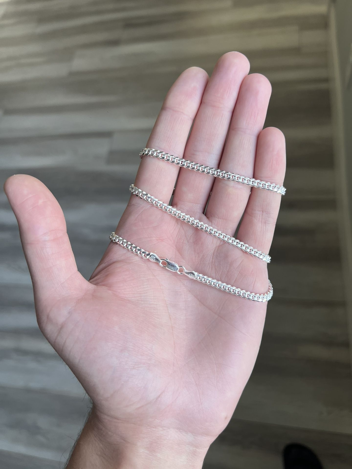 925 Sterling Silver Miami Cuban Chain 4 mm 24”