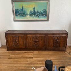 Solid Wood Credenza 