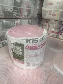 Insulation R 15 FACED 3.5 Thickness 15”Wide 24”Long 30 SqFt Coverage 2x4 Walls